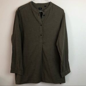 NWT Uniqlo Popover Cotton Flannel Size L